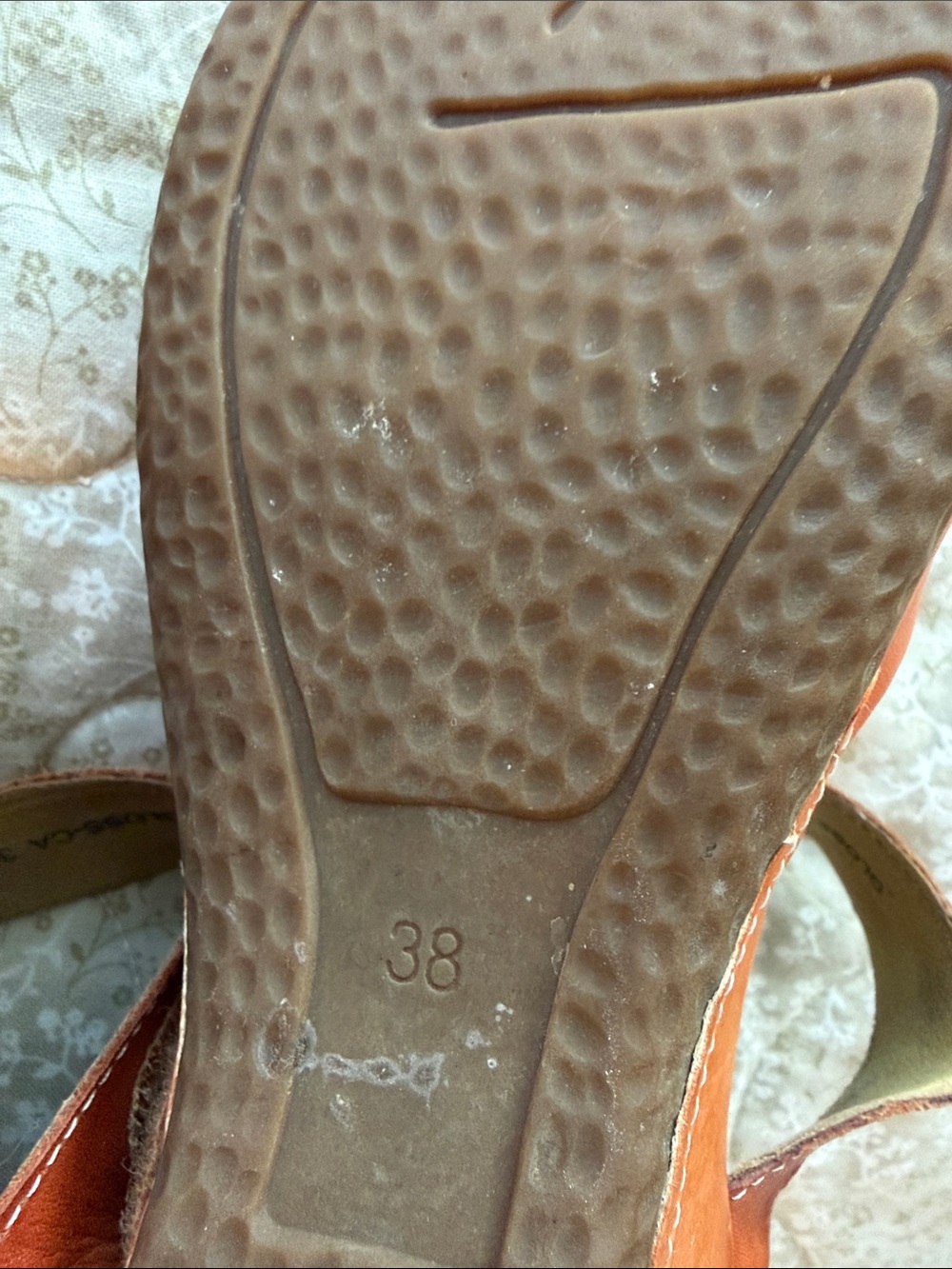 L'ATISTE Women's Leather Mary Jane Mules in Cognac Brown - Picture 3 of 4